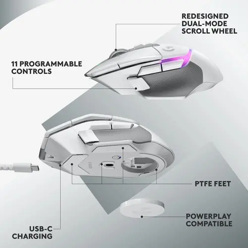 Мишка, Logitech G502 X PLUS WL White - EER - image 5