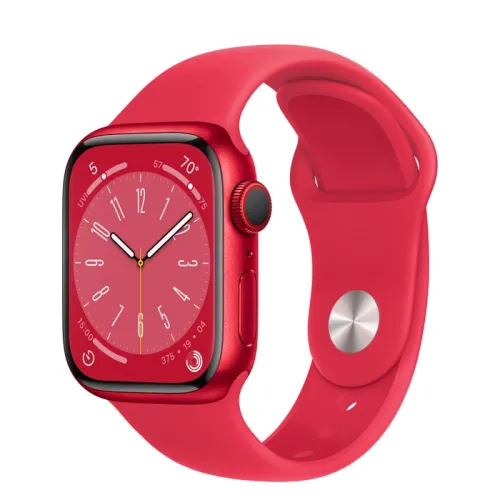 Часовник, Apple Watch Series 8 GPS + Cellular 41mm (PRODUCT)RED Aluminium Case with (PRODUCT)RED Sport Band - Regular
