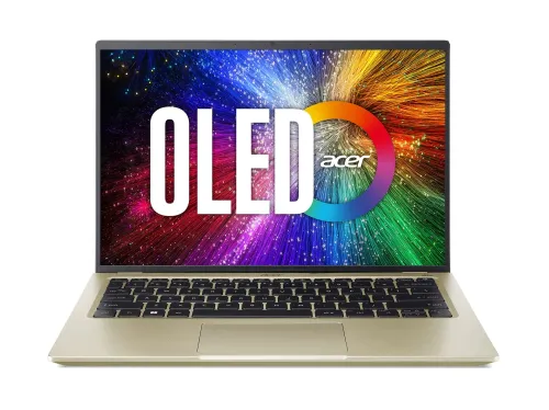 Лаптоп, Acer Swift 3, SF314-71-704M, Intel Core i7-12650H (2.30 GHz up to 4.70 GHz, 24MB), 14" 2.8K OLED, 16 GB LPDDR5, 1024GB PCIe NVMe SSD, Intel UHD, WIFI 6E, BT, FHD Cam, Backlight KBD, Fingerprint reader, Windows 11 Home, Gold+Acer 7in1 Type C dongle