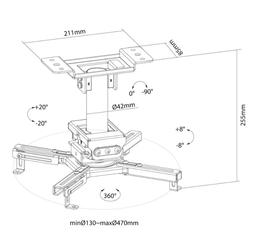 Стойка, Neomounts Projector Ceiling Mount - image 8