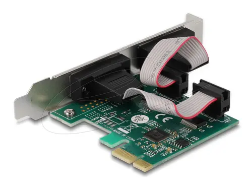 Delock PCI Express х 1 карта към 2 x сериен порт RS-232 мъжки, Low Profile - 2