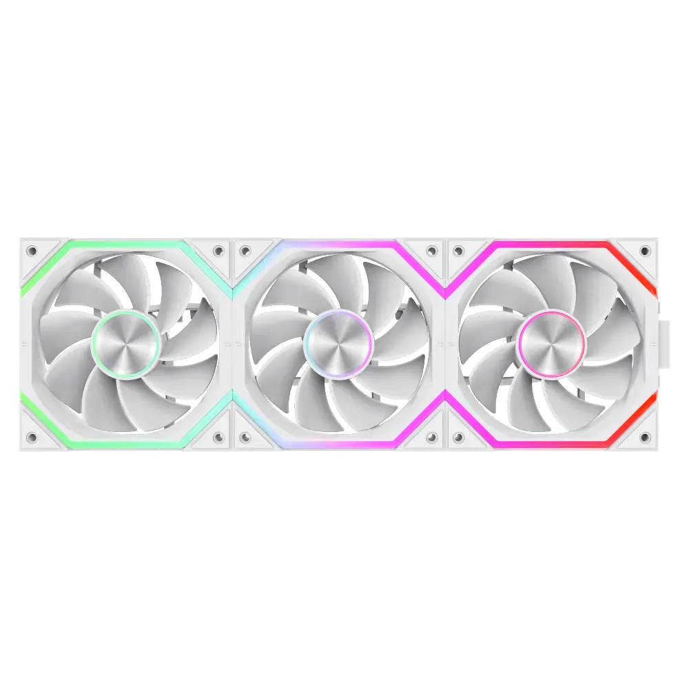 Gamemax Set ventilatoare Fan Pack 3-in-1 3x120mm - FN12A-N2 WL-RW - Reverse, Daisy-Chain, A-RGB, Alb