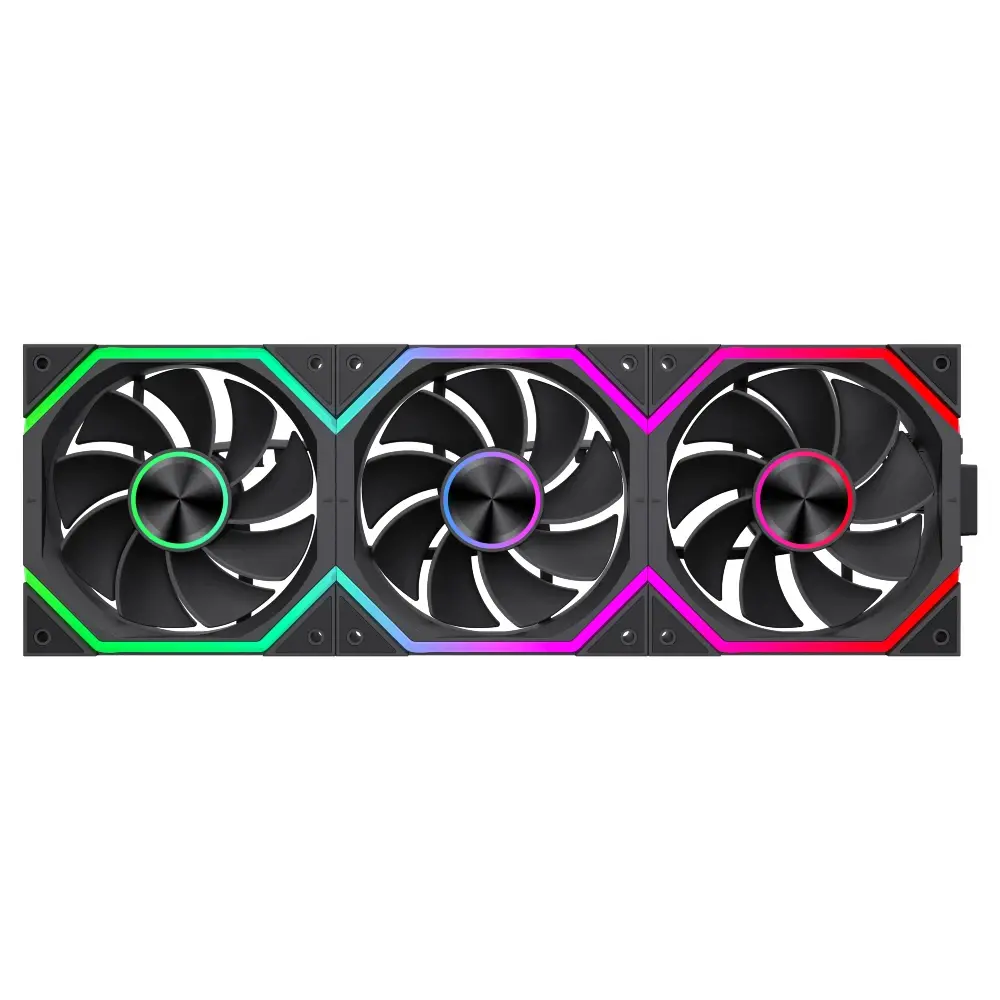 Gamemax Комплект вентилатори Fan Pack 3-in-1 3x120mm - FN12A-N2 WL-R - Reverse, Daisy-Chain, A-RGB