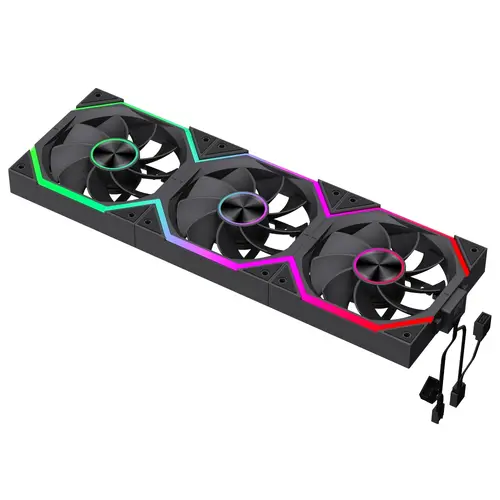 Gamemax Комплект вентилатори Fan Pack 3-in-1 3x120mm - FN12A-N2 WL-R - Reverse, Daisy-Chain, A-RGB - 2