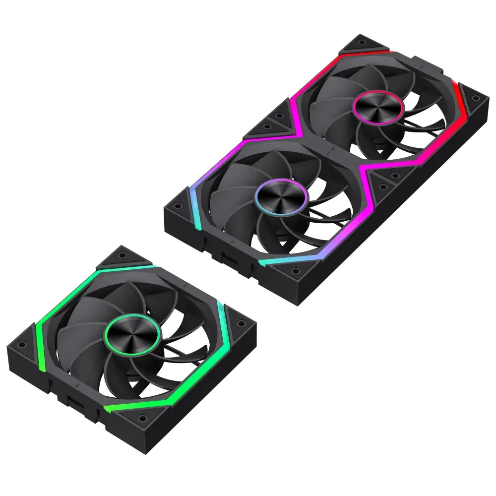 Gamemax Комплект вентилатори Fan Pack 3-in-1 3x120mm - FN12A-N2 WL-R - Reverse, Daisy-Chain, A-RGB - image 3
