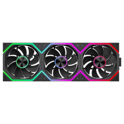 Gamemax Комплект вентилатори Fan Pack 3-in-1 3x120mm - FN12A-N2 WL-R - Reverse, Daisy-Chain, A-RGB