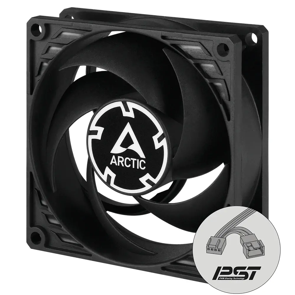 Arctic вентилатор Fan 80mm P8 PWM PST CO - black/black - 200-3000rpm