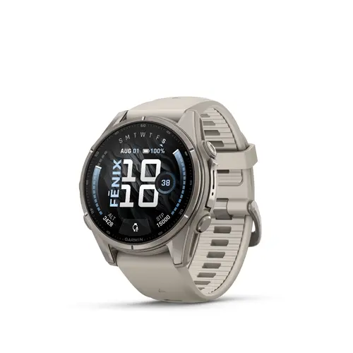 Garmin fēnix® 9 - 43 мм - Titanium с French gray силиконова каишка 010-04761-01 Garmin fēnix® 9 - 43 мм - Titanium с French gray силиконова каишка 010-04761-01