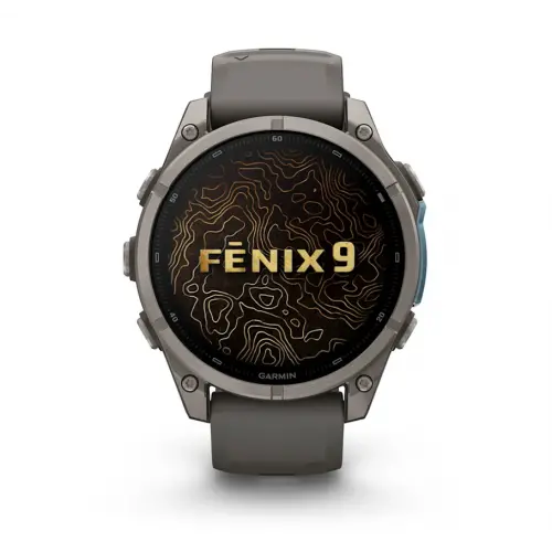 Garmin fēnix® 9 - 47 мм - Titanium с Pebble Grey силиконова каишка 010-04762-01 - image 1