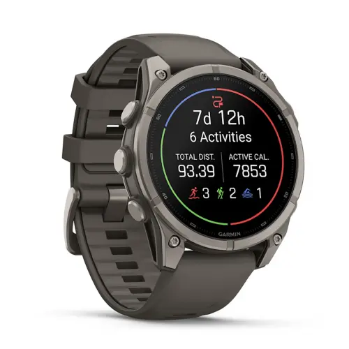 Garmin fēnix® 9 - 47 мм - Titanium с Pebble Grey силиконова каишка 010-04762-01 - 3