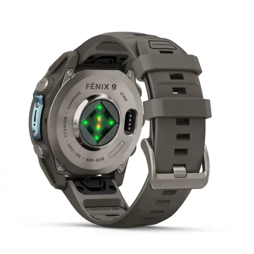 Garmin fēnix® 9 - 47 мм - Titanium с Pebble Grey силиконова каишка 010-04762-01 - 5