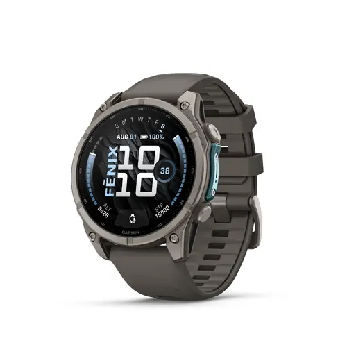 Garmin fēnix® 9 - 47 мм - Titanium с pebble gray силиконова каишка 010-04762-01 Garmin fēnix® 9 - 47 мм - Titanium с pebble gray силиконова каишка 010-04762-01