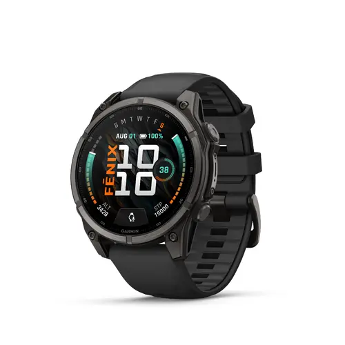 Garmin fēnix® 9 - 47 мм - Carbon gray DLC titanium с black силиконова каишка 010-04762-11 Garmin fēnix® 9 - 47 мм - Carbon gray DLC titanium с black силиконова каишка 010-04762-11
