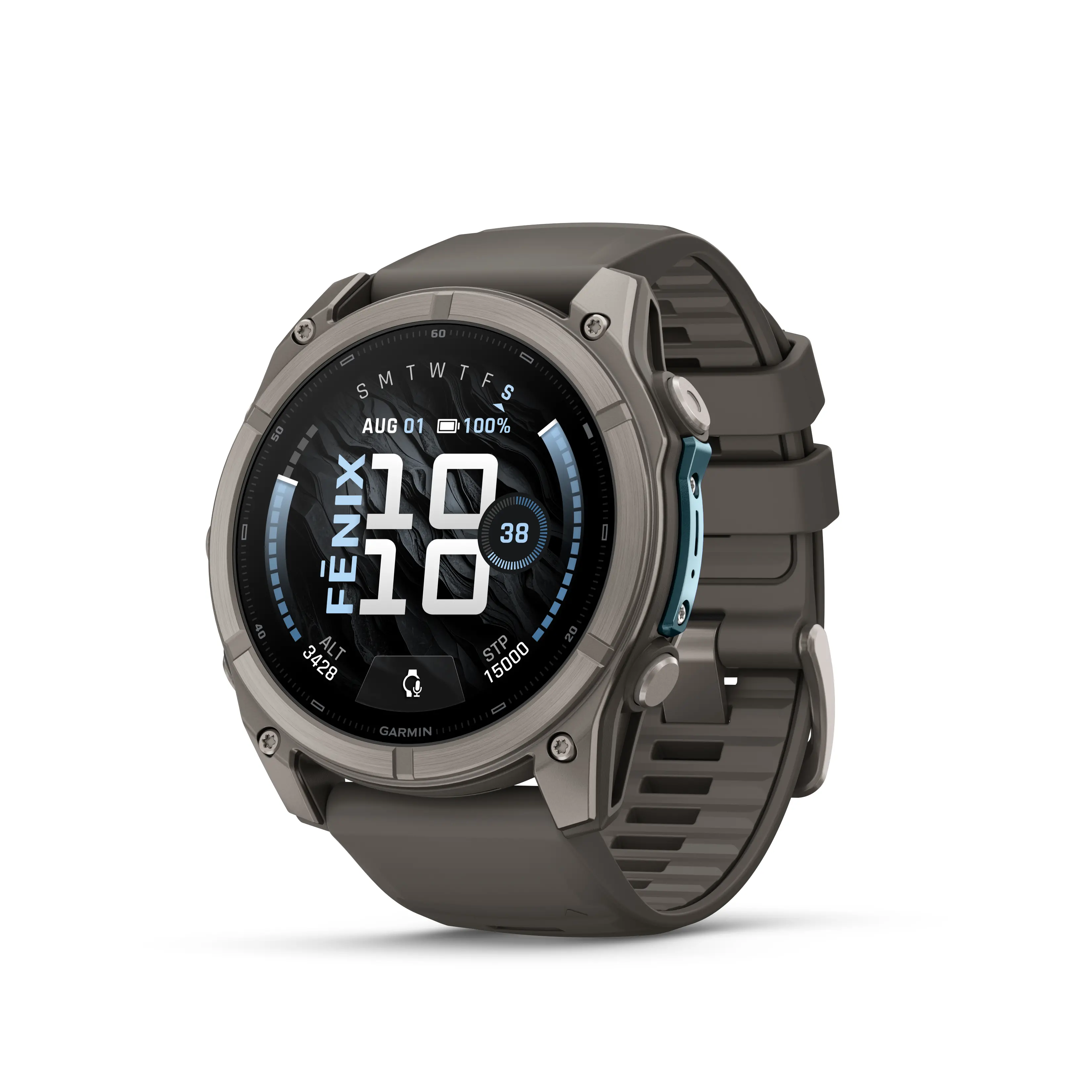 Garmin fēnix® 9 - 51 мм - Titanium с pebble gray силиконова каишка 010-04763-01