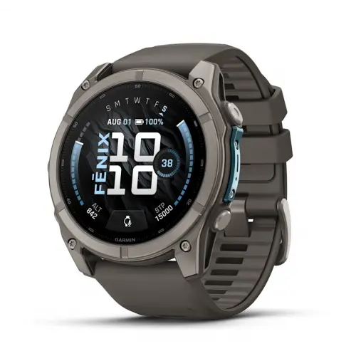 Garmin fēnix® 9 - 51 mm - Titanium με Pebble Grey σιλικονένιο λουράκι 010-04763-01