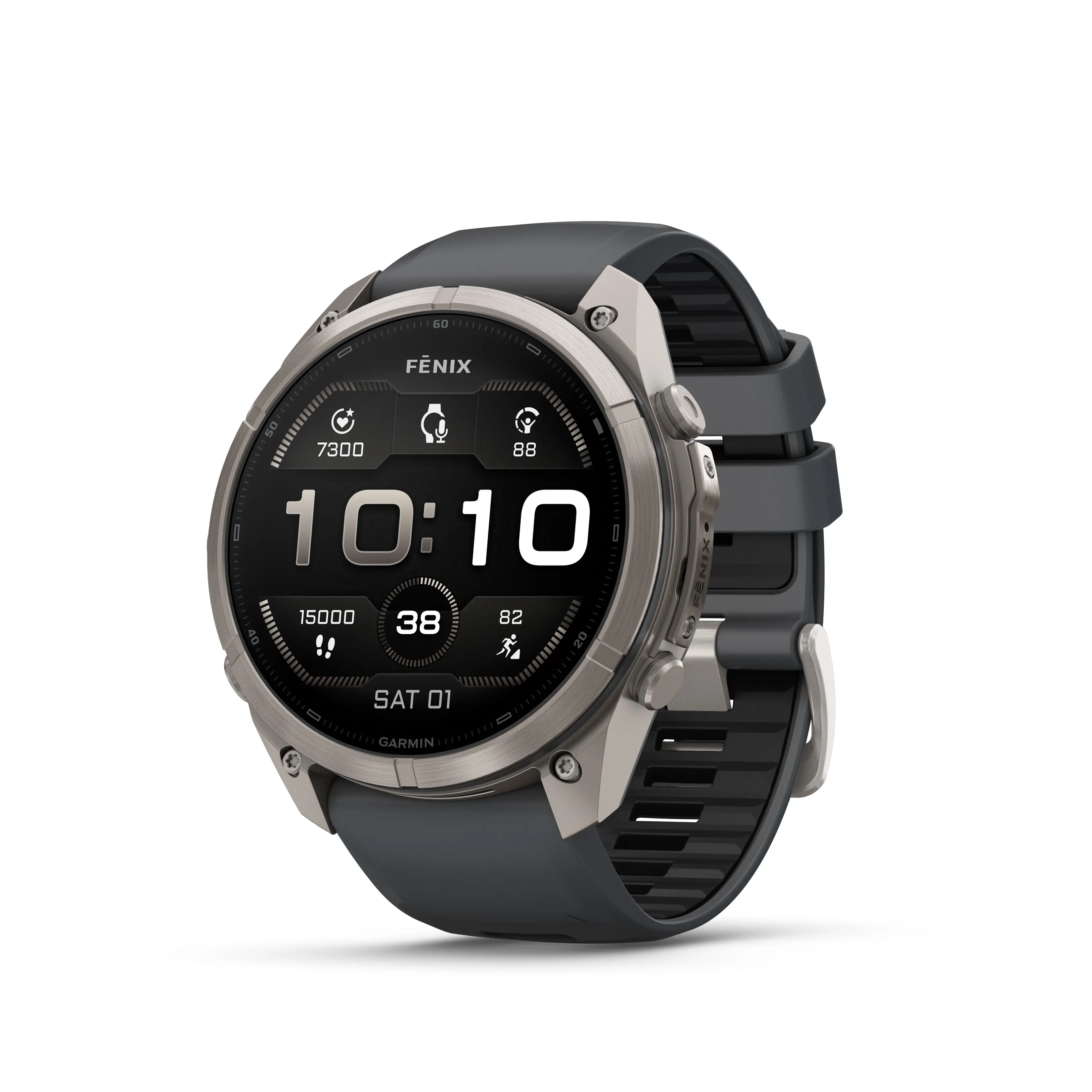 Garmin fēnix® 9 Pro - 51 мм - Titanium с graphite/black силиконова каишка 010-04337-26