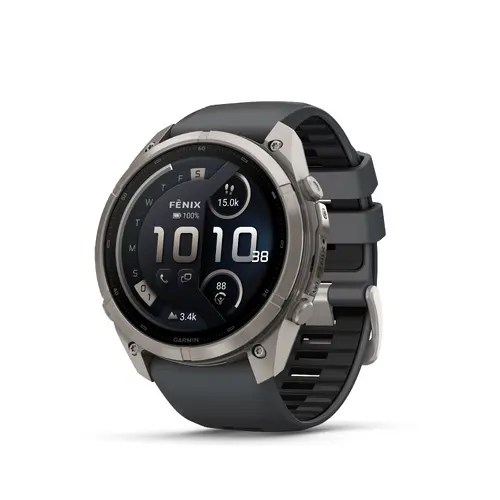 Garmin fēnix® 9 Pro, inReach® - 51 мм - Titanium с graphite/black силиконова каишка 010-04337-21 Garmin fēnix® 9 Pro, inReach® - 51 мм - Titanium с graphite/black силиконова каишка 010-04337-21