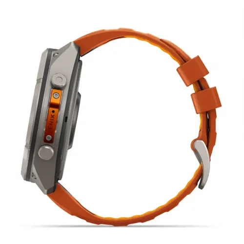Garmin fēnix® 9 Pro, inReach® - 51 мм - Titanium с Autumn Orange/Spark Orange силиконова каишка 010-04337-01 - image 3
