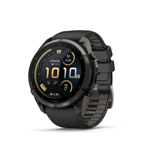 Garmin fēnix® 9 Pro, inReach® - 51 мм - Carbon gray DLC titanium с black/pebble gray силиконова каишка 010-04337-11 Garmin fēnix® 9 Pro, inReach® - 51 мм - Carbon gray DLC titanium с black/pebble gray силиконова каишка 010-04337-11