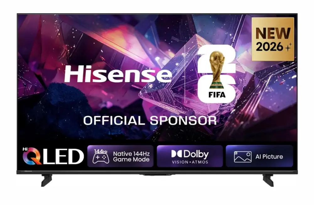 Телевизор, Hisense 65" E7S Pro, 4K Ultra HD 3840x2160, QLED, Quantum Dot, 144Hz, HDR 10+ adaptive, HLG, Dolby Vision, DTS Virtual X, Smart TV, WiFi 5GHz, WiFi Direct, BT, Anyview Cast, 4xHDMI, 2xUSB, LAN, CI+, DVB-T2/C/S2, Black