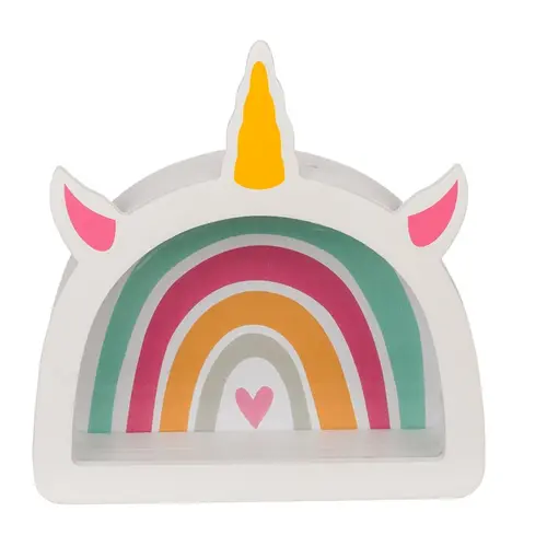 Дървена касичка “Rainbow unicorn“