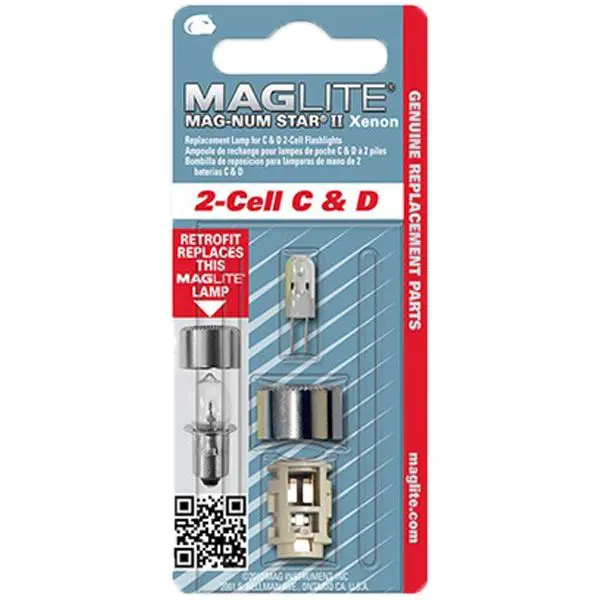 Крушки Maglite 2-Cell C & D, ксенон