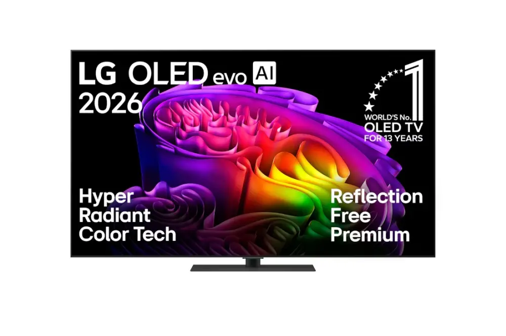 Телевизор, LG OLED55G63LS, 55" UHD OLED evo, 4K (3840 x 2160), DVB-C/T2/S2, Full Cinema Screnn, Alpha 11 AI 4K, 120Hz Native (VRR 165Hz), ThinQ AI, HDR10, VRR, NVIDIA G-SYNC, AMD FreeSync, Dolby Vision, Dolby Atmos, Wi-Fi 6E, Bluetooth, HDMI, USB, Airplay 2, IC slo