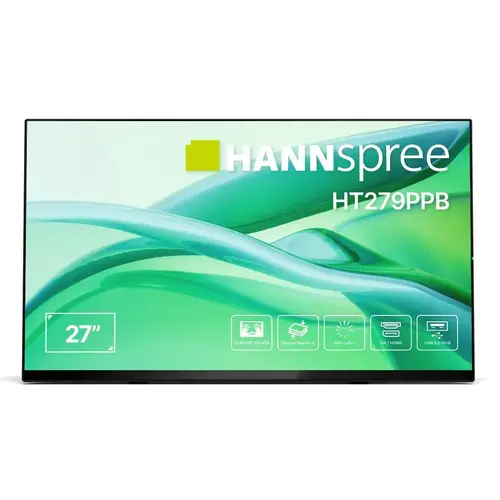 Тъч монитор HANNSPREE HT279PPB, LED, 27 inch, Wide, Full HD, HDMI, DP, Черен - 2