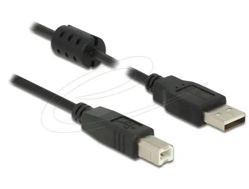 Кабел Delock USB-A към USB-B, 1.0m, черен