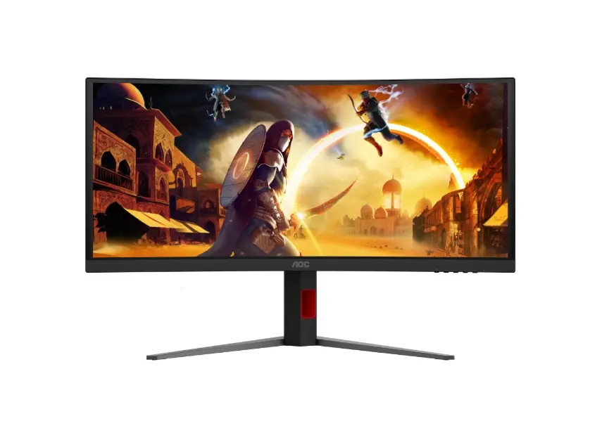 Монитор, AOC CU34G4CA, 34" Curved 1500R, Fast VA, WLED, 3440x1440@180Hz, 1ms GtG, 0.5ms MPRT, 450cd m/2, 3000:1, Adaptive Sync, FlickerFree, Low Blue Light, Tilt, Height Adjust, Swivel, 2xHDMI, DP, USB hub - image 2