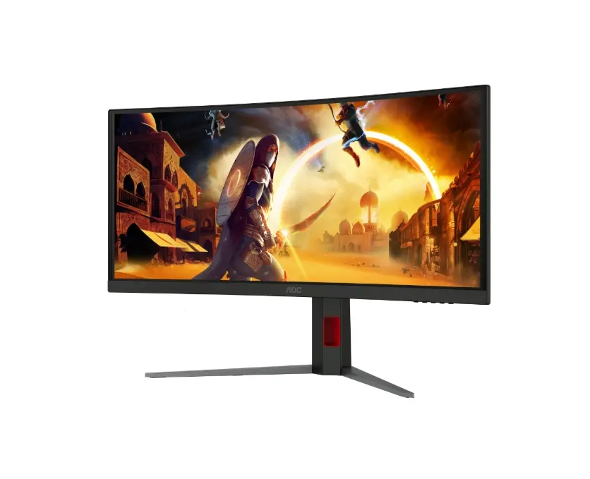 Монитор, AOC CU34G4CA, 34" Curved 1500R, Fast VA, WLED, 3440x1440@180Hz, 1ms GtG, 0.5ms MPRT, 450cd m/2, 3000:1, Adaptive Sync, FlickerFree, Low Blue Light, Tilt, Height Adjust, Swivel, 2xHDMI, DP, USB hub - image 4