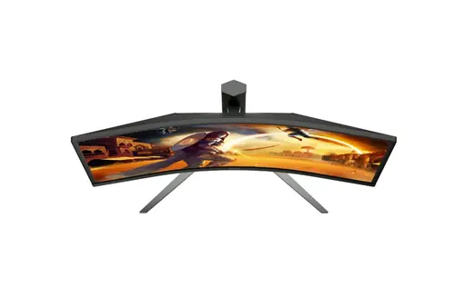 Монитор, AOC CU34G4CA, 34" Curved 1500R, Fast VA, WLED, 3440x1440@180Hz, 1ms GtG, 0.5ms MPRT, 450cd m/2, 3000:1, Adaptive Sync, FlickerFree, Low Blue Light, Tilt, Height Adjust, Swivel, 2xHDMI, DP, USB hub - 6