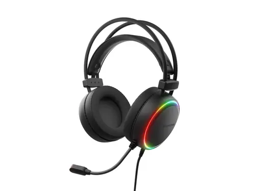 Слушалки, Genesis Headset Neon 614 With Microphone RGB Illumination Black USB - 1