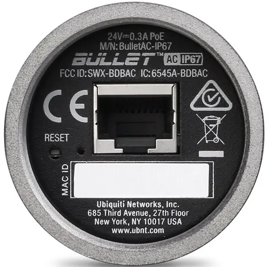 Точка за достъп Ubiquiti BULLETAC-IP67, 460 Mbit/s, 28dBm, PtP/PtMP, 1x 1GB - image 3