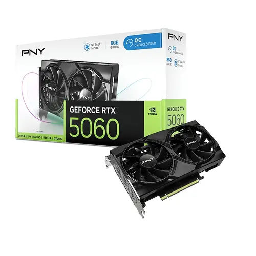 Видео карта, PNY GeForce RTX 5060 8GB GDDR7 OC Dual Fan