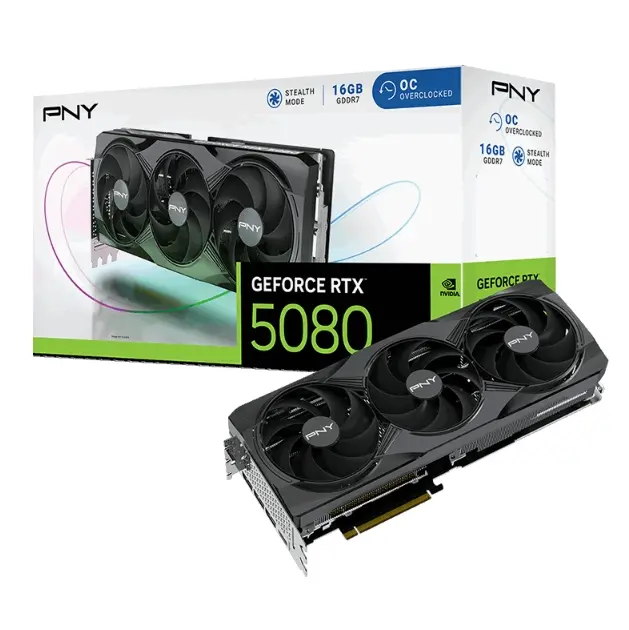 Видео карта, PNY GeForce RTX 5080 16GB Triple Fan OC
