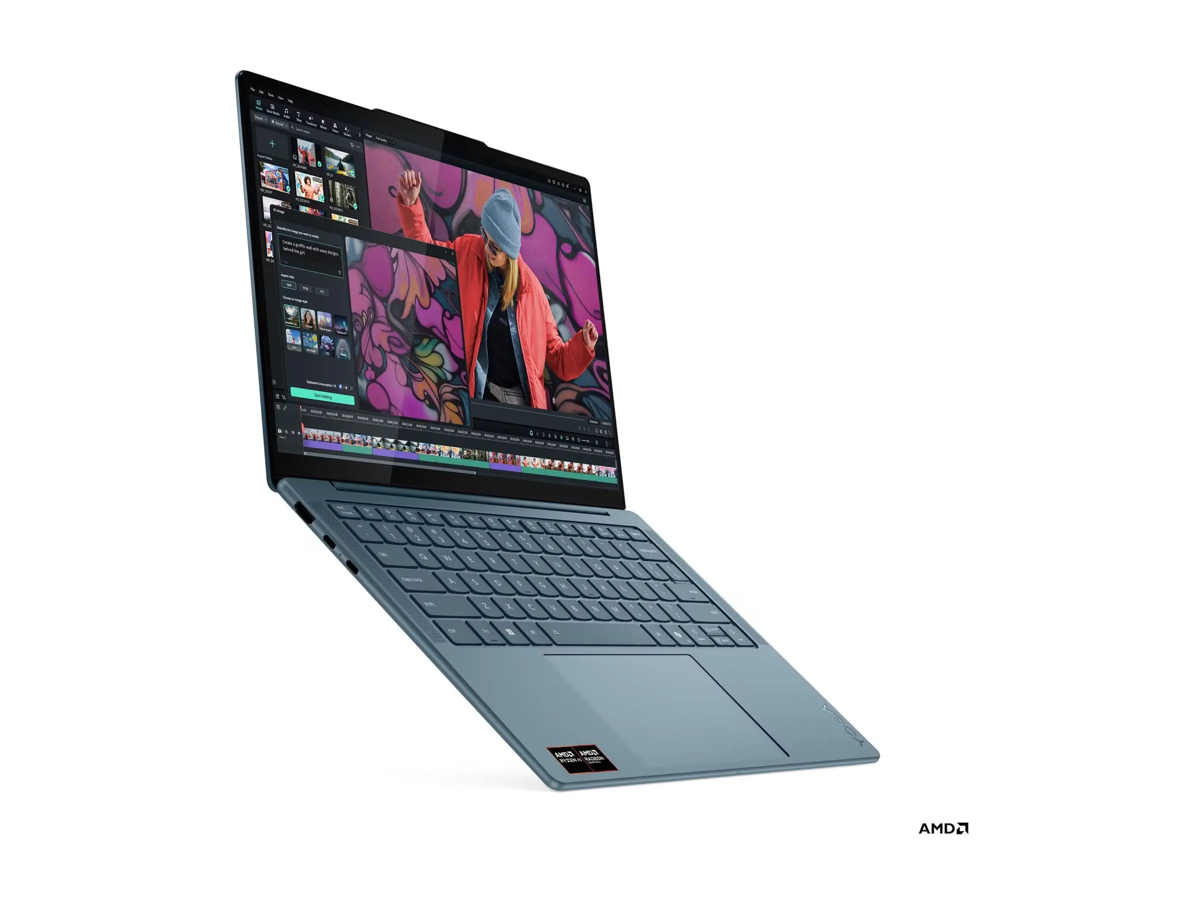 LENOVO Yoga Slim 7 AMD Ryzen AI 7 345 14inch WUXGA OLED 16GB DDR5 1TB PCIe NoOS Tidal Teal 3y - image 4