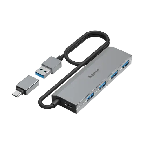 Хъб Hama USB Hub USB Hub A&C / 00200138 Gray - PN 00200138 - 1