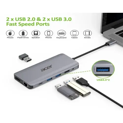 ДОКИНГ СТАНЦИЯ ACER - Silver - PN HP.DSCAB.009 - image 1