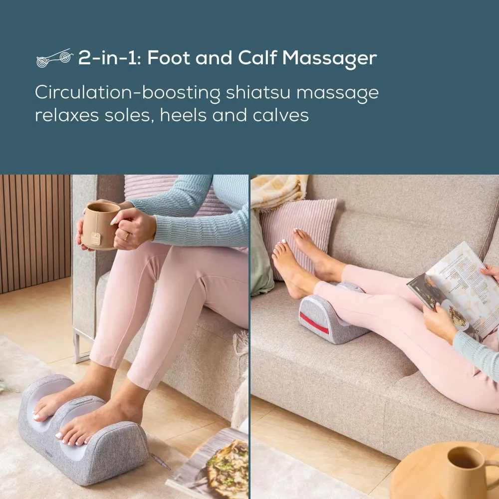 Масажор, Beurer FM 42 Foot and calf massager; 2-in-1: Foot and calf massager; Soothing Shiatsu foot massage; Optional heat function; up to EU shoe size 48; 3 intensity levels - image 2