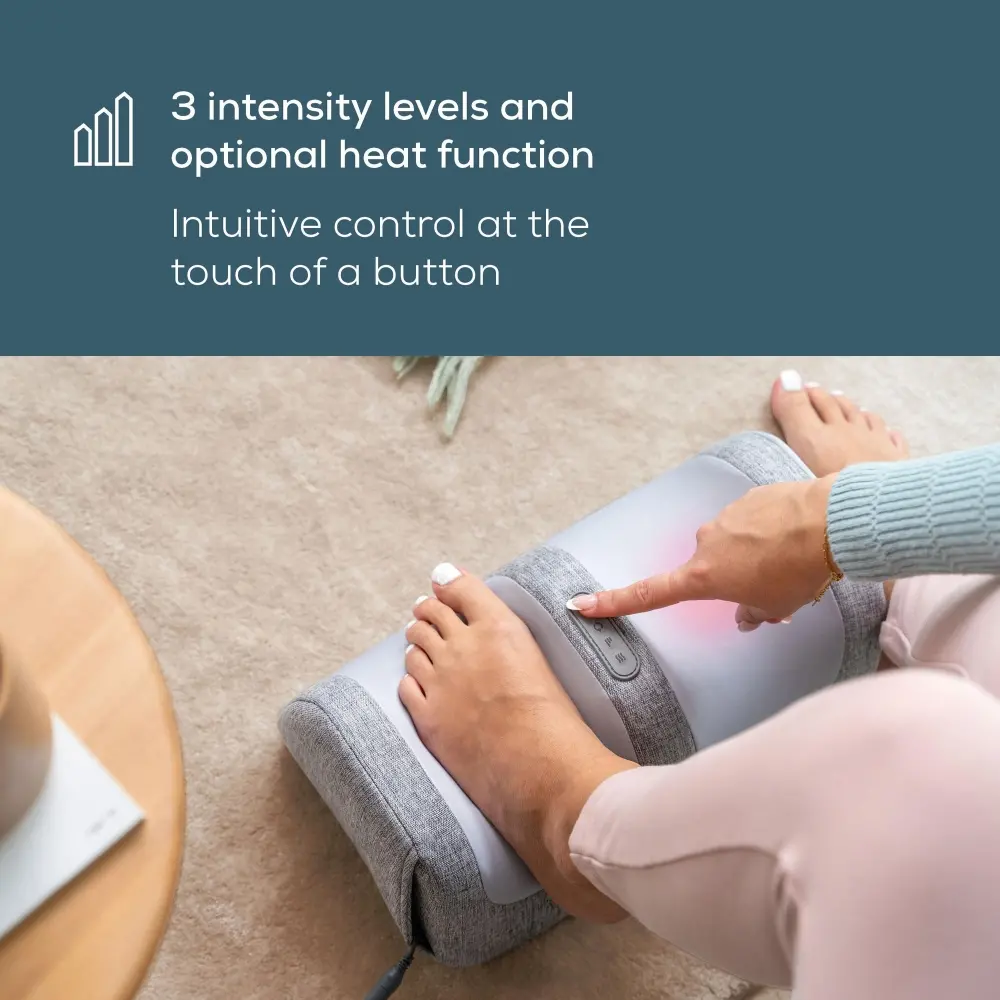 Масажор, Beurer FM 42 Foot and calf massager; 2-in-1: Foot and calf massager; Soothing Shiatsu foot massage; Optional heat function; up to EU shoe size 48; 3 intensity levels - image 4