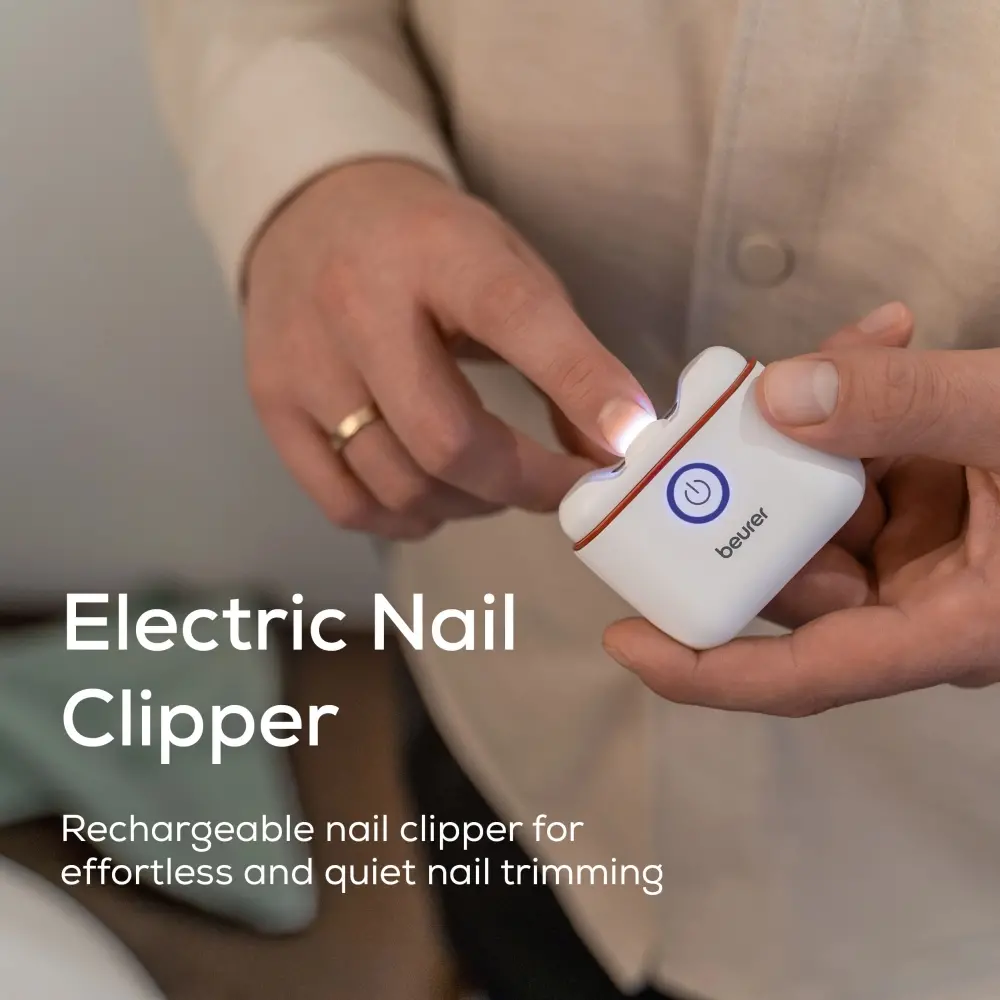 Електрическа нокторезачка, Beurer MP 10 Electric nail clipper; Nails are cut automatically; One-button operation; Ideal for children & the elderly; Two speed settings; LED light; USB-C cable incl. - image 2