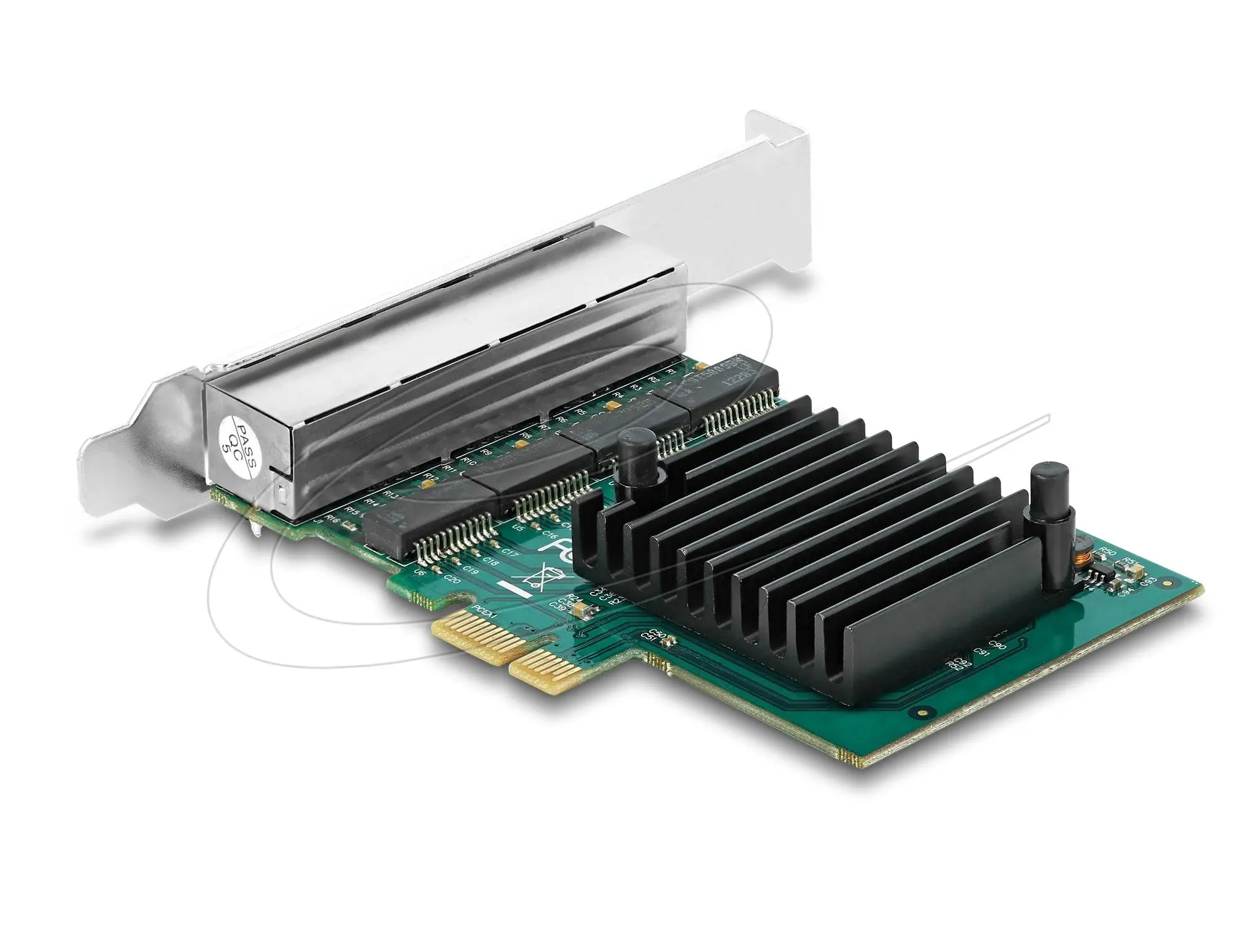 Delock Мрежова карта 4-порта 10/100/1000 Mb, PCI Ex x1, Realtek RTL8111F, Low profile bracket - image 1