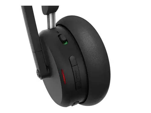 LENOVO 6550 Headset on-ear Bluetooth wireless active noise cancelling USB-C black Certified for Microsoft Teams - 10