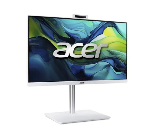 Настолен компютър - всичко в едно, Acer Aspire C24-A, 23.8'' FHD IPS AiO 120Hz, Intel Core i5-13420H (up to 4.60GHz, 12MB), 16GB DDR4 (1 slot free), 512GB SSD, no DVD, Intel UHD, HDMI, RG-45, WiFi 6, BT 5.0, Glan, Ergo stand w Height Adj., 5MPCam+mic, KBD& Mouse Wireless, NO OS, White - 2