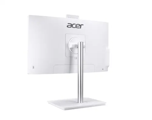 Настолен компютър - всичко в едно, Acer Aspire C24-A, 23.8'' FHD IPS AiO 120Hz, Intel Core i5-13420H (up to 4.60GHz, 12MB), 16GB DDR4 (1 slot free), 512GB SSD, no DVD, Intel UHD, HDMI, RG-45, WiFi 6, BT 5.0, Glan, Ergo stand w Height Adj., 5MPCam+mic, KBD& Mouse Wireless, NO OS, White - 4