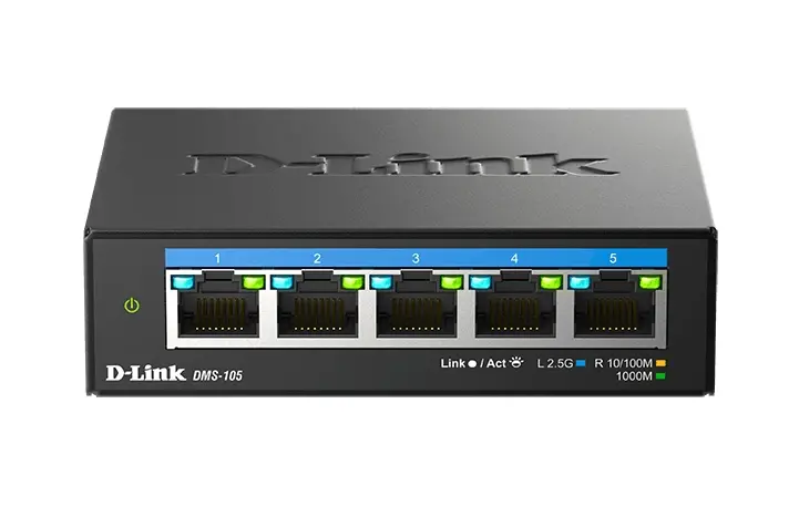 Комутатор, D-Link 5-Port Multi-Gigabit Unmanaged Switch