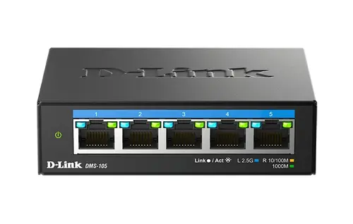 Комутатор, D-Link 5-Port Multi-Gigabit Unmanaged Switch - 1