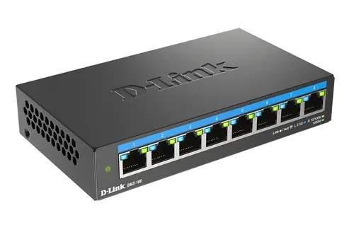 Комутатор, D-Link 8-Port Multi-Gigabit Unmanaged Switch - 2