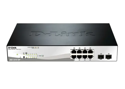 Комутатор, D-Link 10-port 10/100/1000 Gigabit PoE Smart Switch including 2 SFP - 1